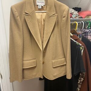 Pendleton Tan Wool Blazer Classic Tailored Suit Jacket